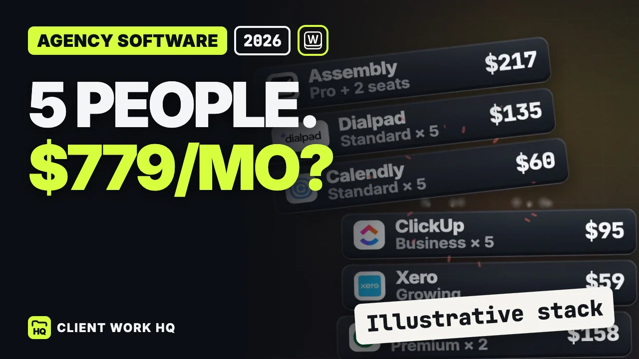 The seven-tool agency software stack compared with Workspace369